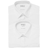 M&S Girls 2 Pack Regular Fit Blouse 3-14 Years GOODS M&S   