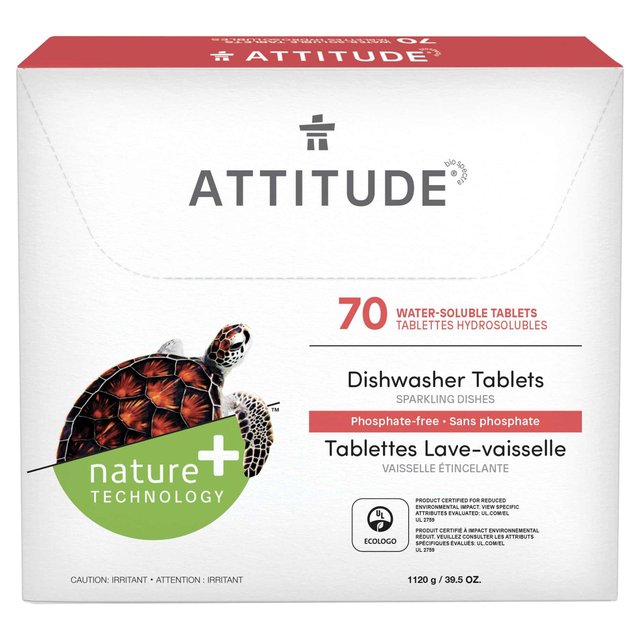 ATTITUDE Dishwasher Solube  Eco-Pouches   70 per pack