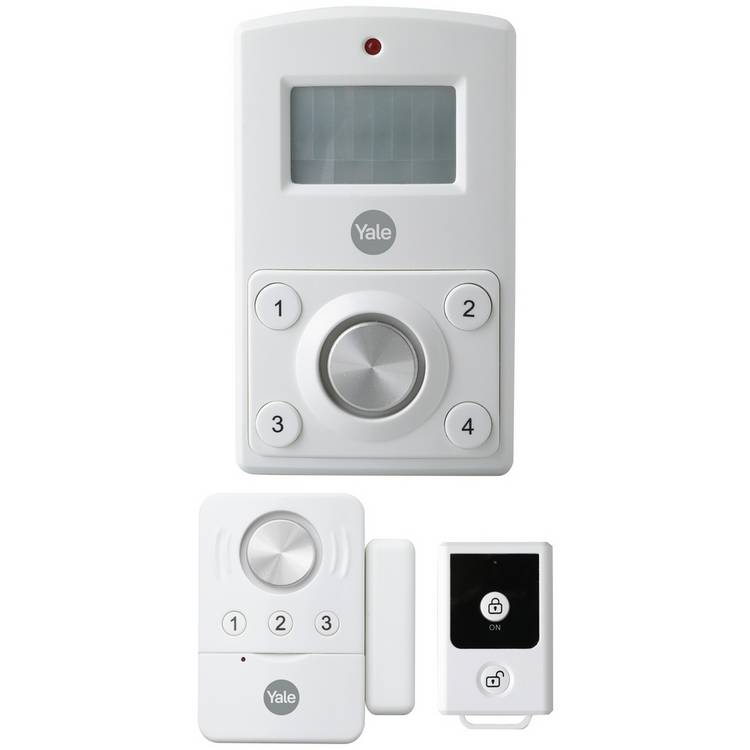 Yale Mini Wireless Alarm Kit with motion detector and siren, UK version