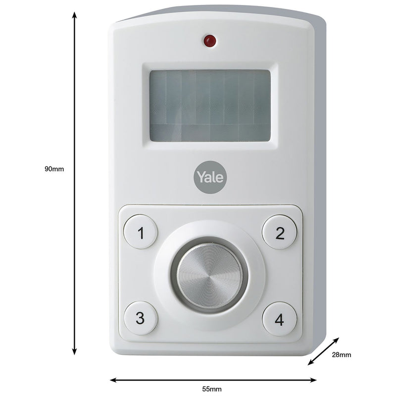 Yale Mini Wireless Alarm Kit with motion detector and siren, UK version