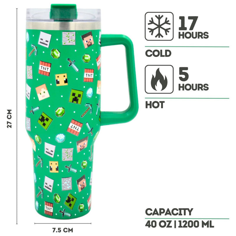Hox Travel Cup Black and Green 1200ml (British brand)