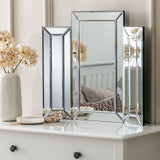 Habitat black folding bevelled dressing table mirror 50x56cm, imported from the UK