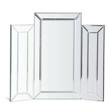 Habitat black folding bevelled dressing table mirror 50x56cm, imported from the UK