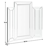 Habitat black folding bevelled dressing table mirror 50x56cm, imported from the UK