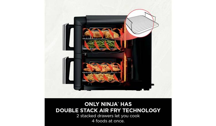 Ninja Double Stack SL300UK 7.6L Air Fryer - Black