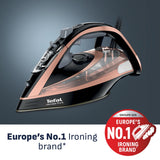 Tefal Ultimate Pure steam iron black rose gold, UK version