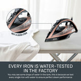 Tefal Ultimate Pure steam iron black rose gold, UK version
