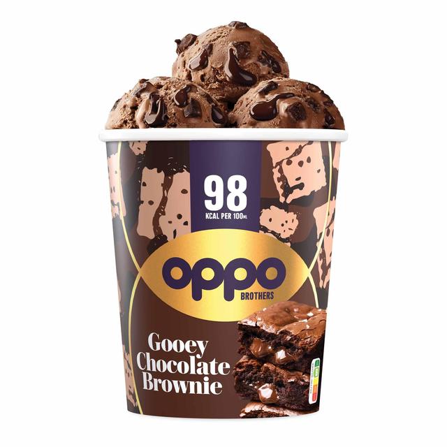 Oppo Brothers Gooey Chocolate Brownie Ice Cream    475ml GOODS M&S   