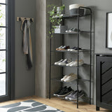 Argos Home 6 shelf shoe rack black, imported from the UK