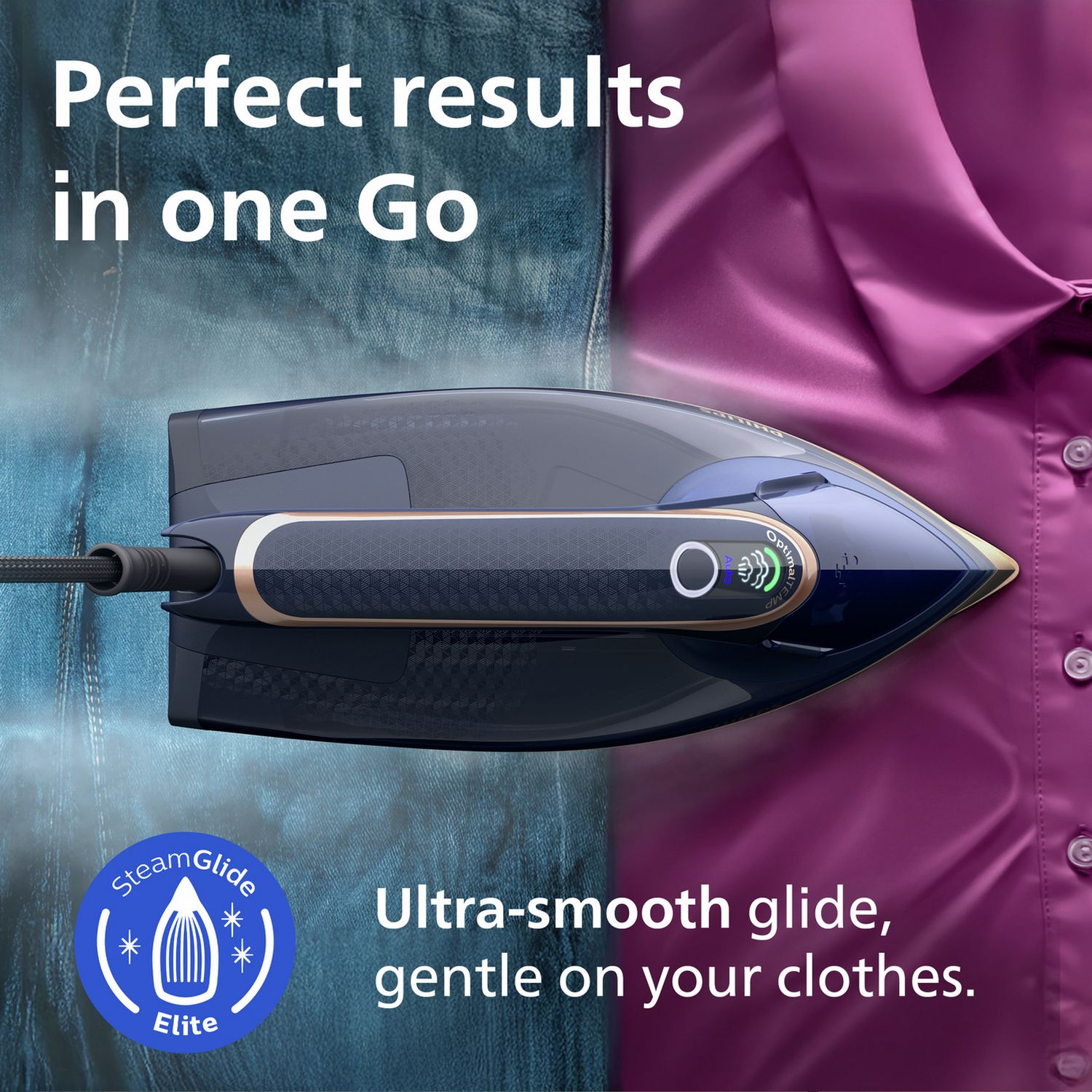 Philips Azur 8000 steam iron stainless steel soleplate, imported from the UK