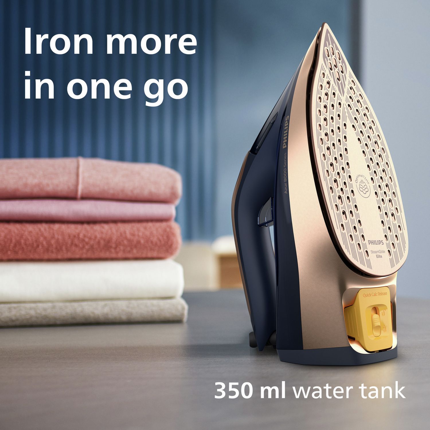 Philips Azur 8000 steam iron stainless steel soleplate, imported from the UK