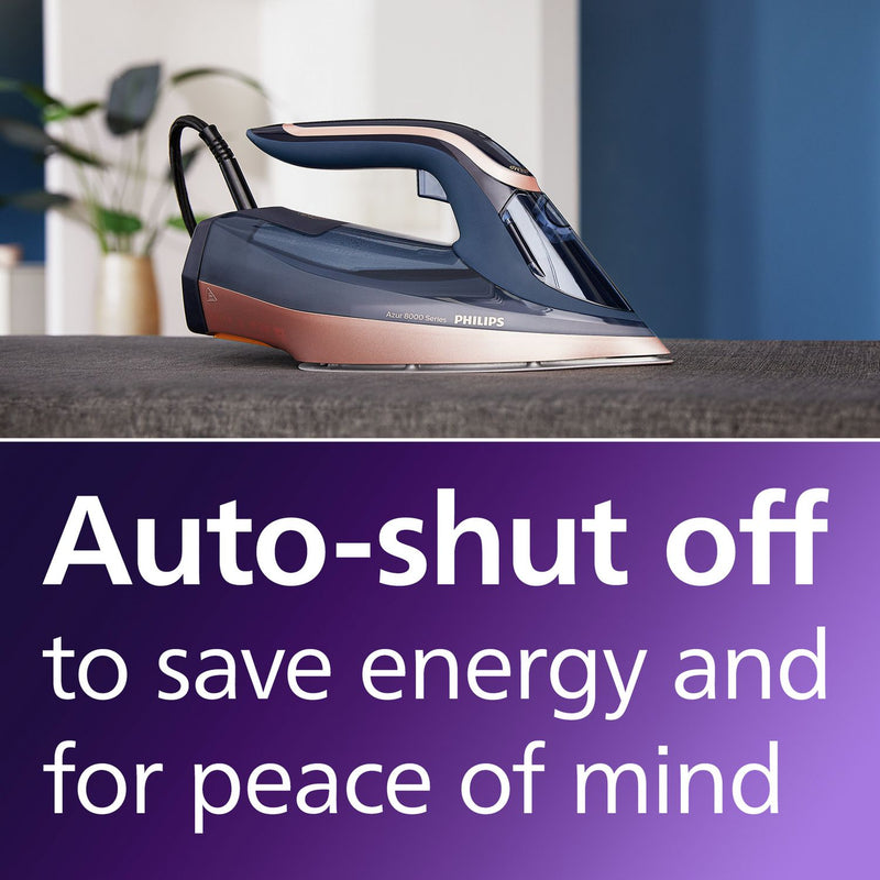 Philips Azur 8000 steam iron stainless steel soleplate, imported from the UK