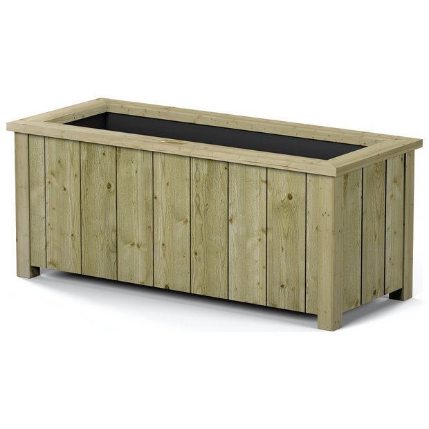 Rowlinson Heritage Rectangular wooden planter 90L, UK version