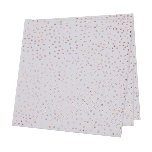 Rose Gold Dots Napkins   16 per pack GOODS M&S   