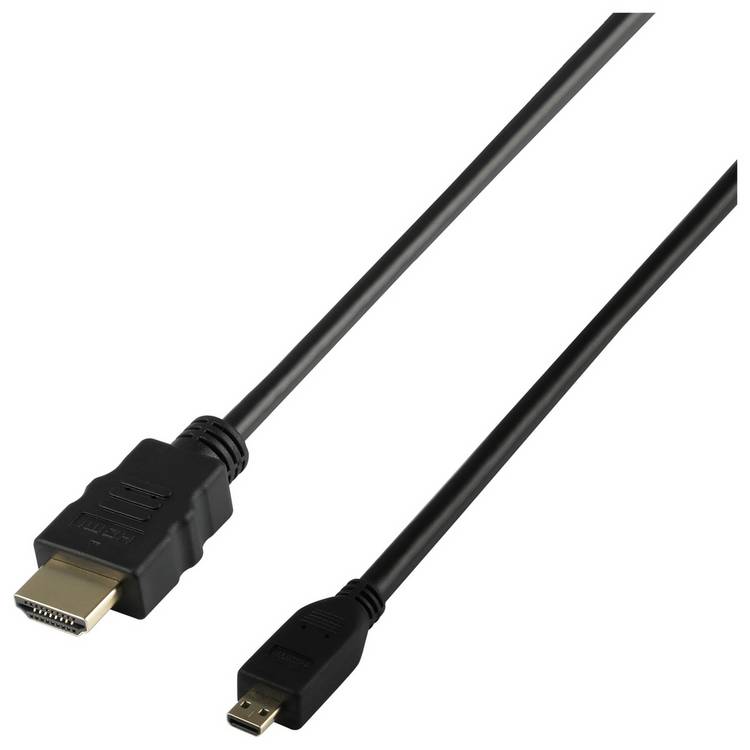 1m Micro-HDMI to HDMI cable black - British product