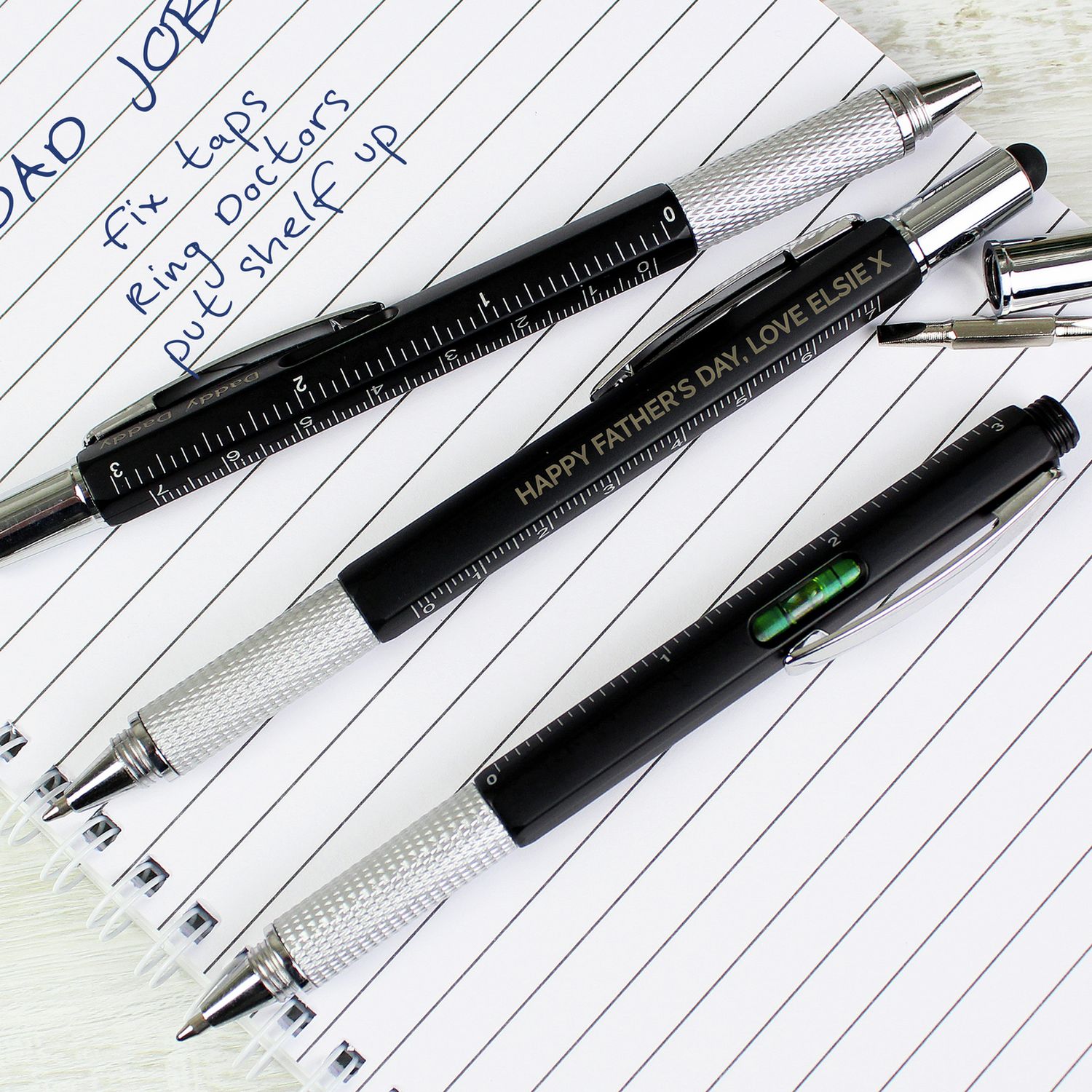 Personalised black multi tool pen imported from the UK