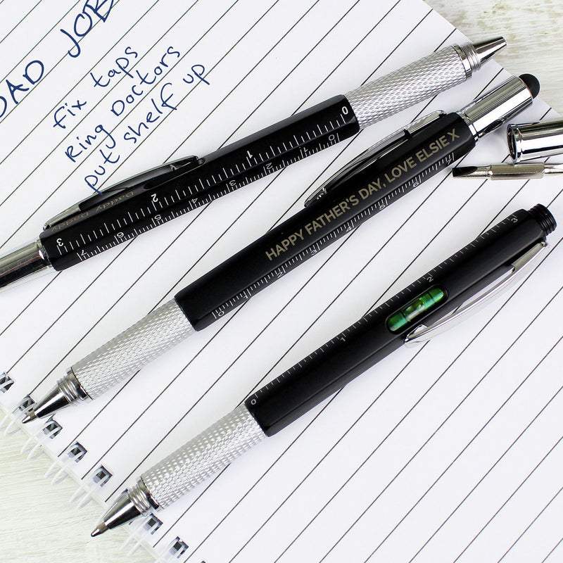Personalised black multi tool pen imported from the UK