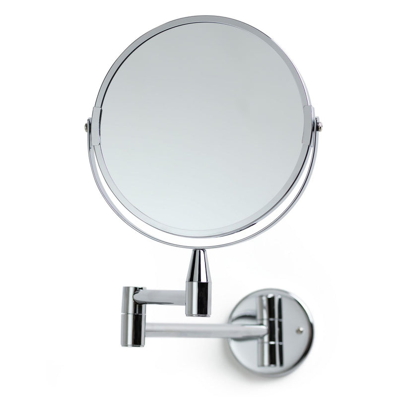 Argos Home chrome extending round shaving mirror 28x36cm, imported from the UK