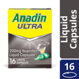 Anadin Ultra Ibuprofen Fast Acting Pain Relief Liquid Capsules   16 per pack GOODS M&S   