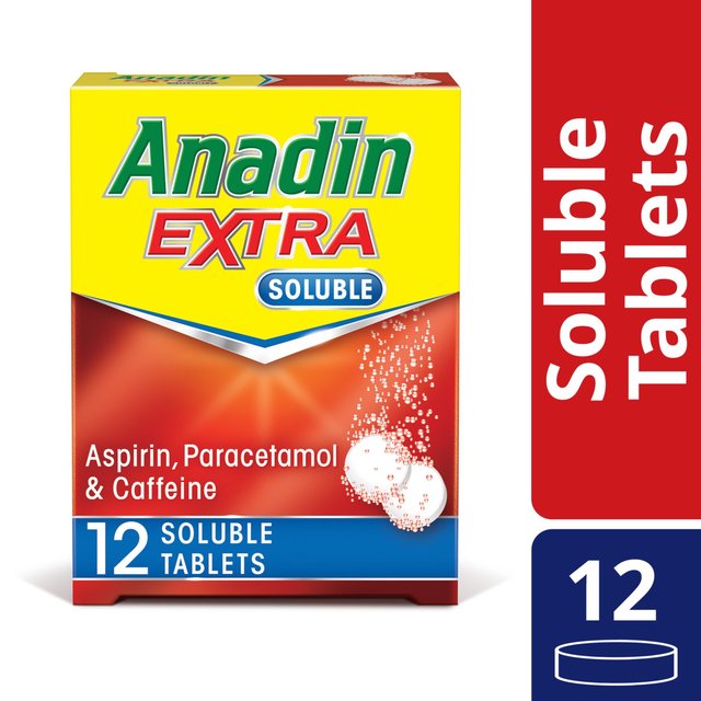 Anadin Extra Aspirin & Paracetamol Pain Relief  Soluble Tablets   12 per pack GOODS M&S   