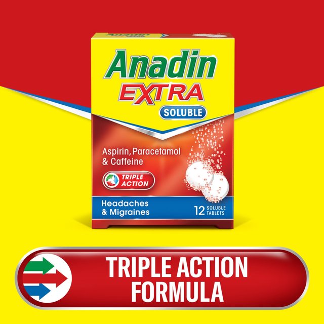 Anadin Extra Aspirin & Paracetamol Pain Relief  Soluble Tablets   12 per pack GOODS M&S   