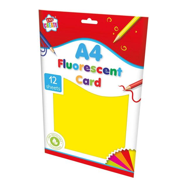 12 A4 Sheets Florescent Card GOODS M&S   