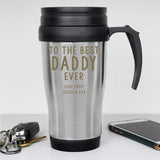 Personalised stainless steel travel mug 400ml, imported from the UK