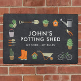Personalised gardening metal sign custom text UK version