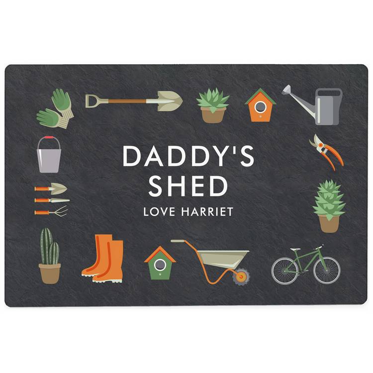 Personalised gardening metal sign custom text UK version