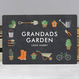 Personalised gardening metal sign custom text UK version
