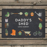 Personalised gardening metal sign custom text UK version