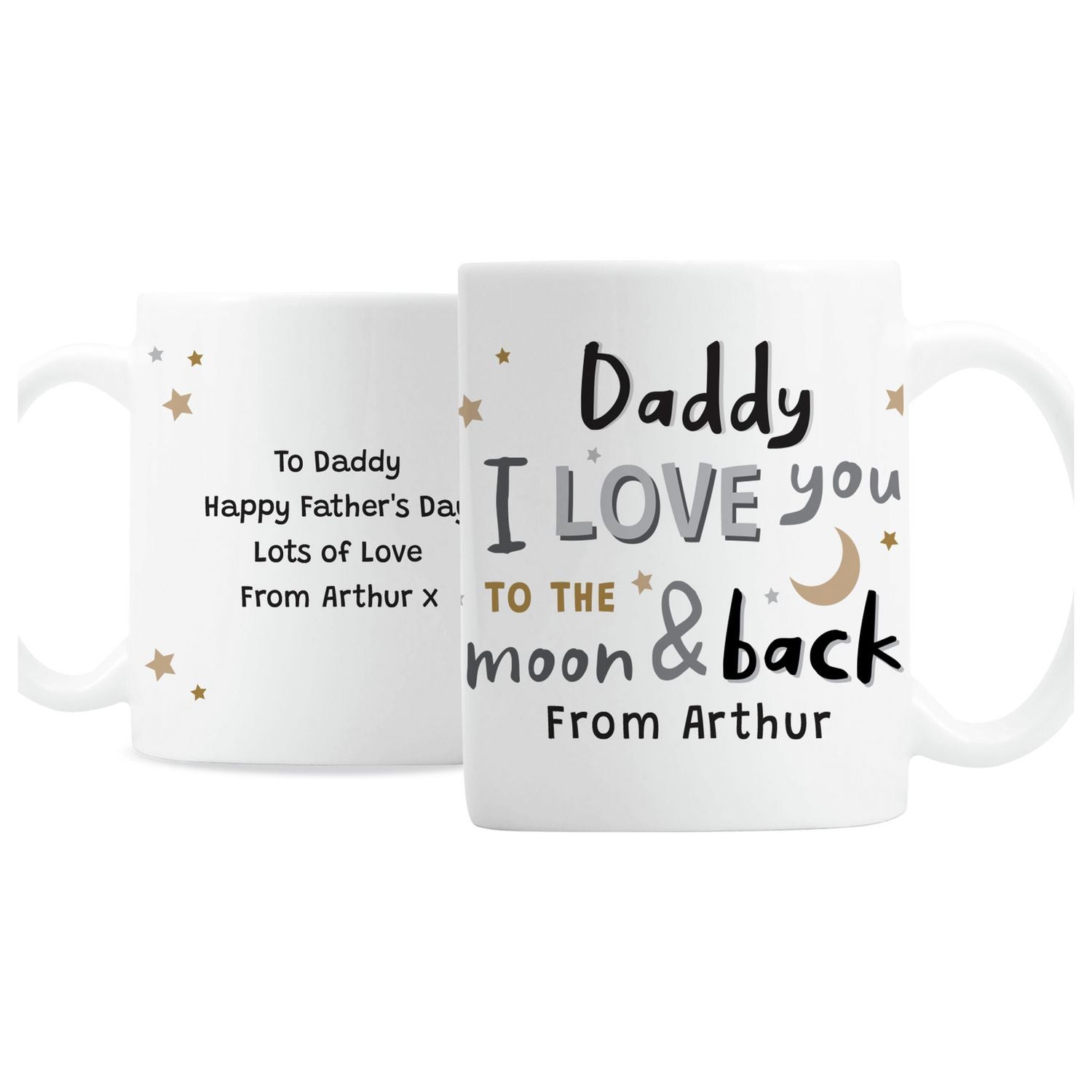 Personalised To The Moon Mug ceramic 312ml, UK version