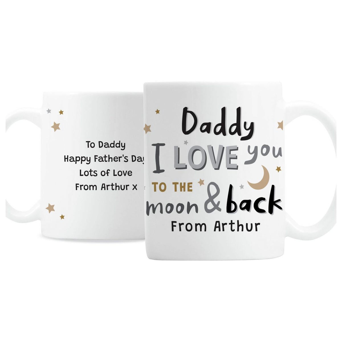 Personalised To The Moon Mug ceramic 312ml, UK version