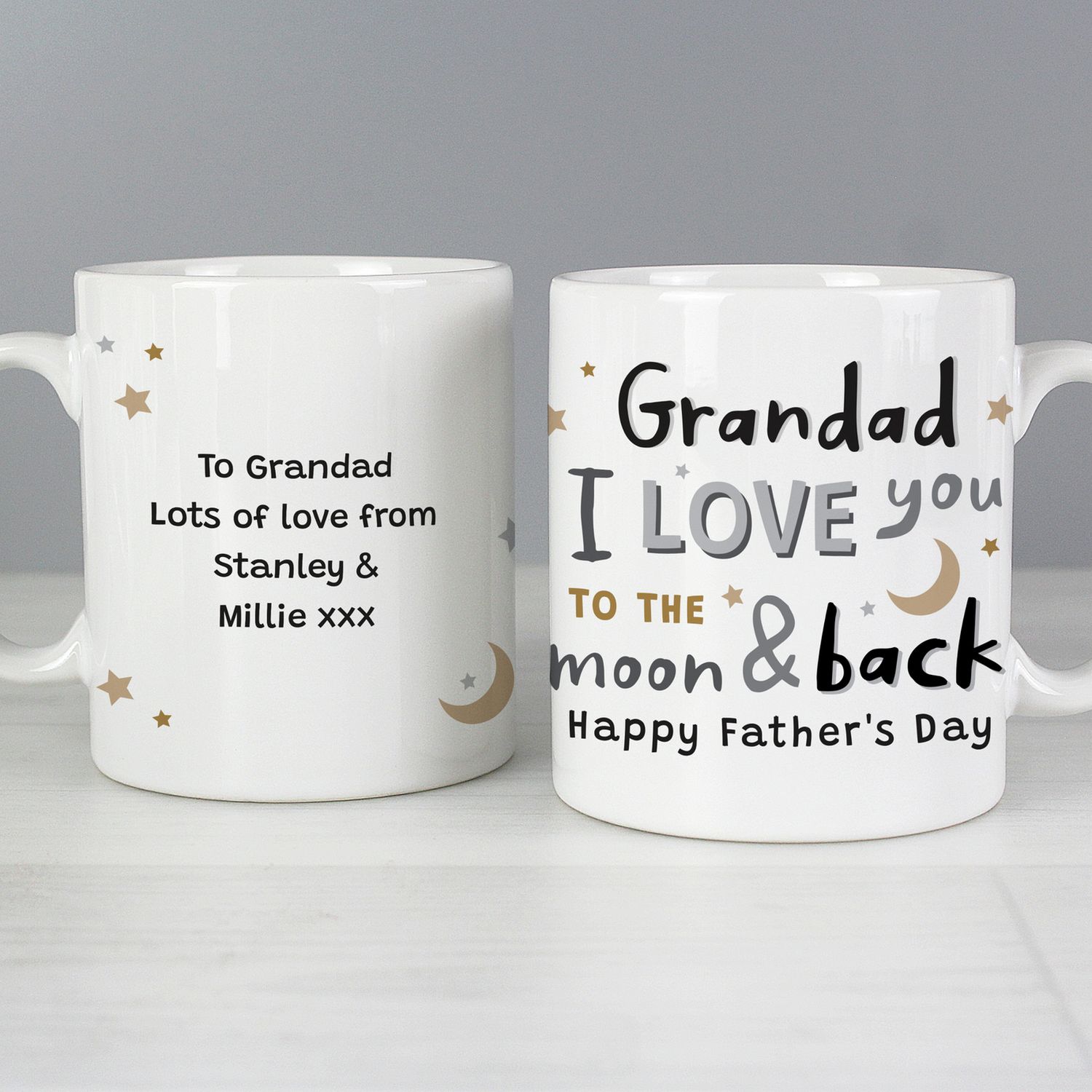 Personalised To The Moon Mug ceramic 312ml, UK version
