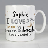Personalised To The Moon Mug ceramic 312ml, UK version
