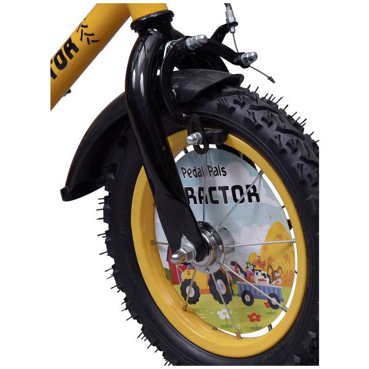 Pedal Pals tractor bike yellow 12 inch, UK version
