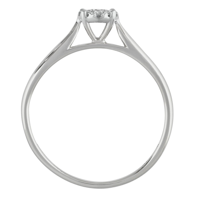 Revere 9ct White Gold 0.15ct Diamond Engagement Ring - M