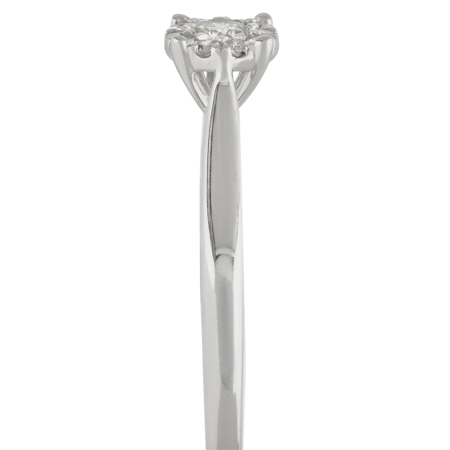 Revere 9ct White Gold 0.15ct Diamond Engagement Ring - M