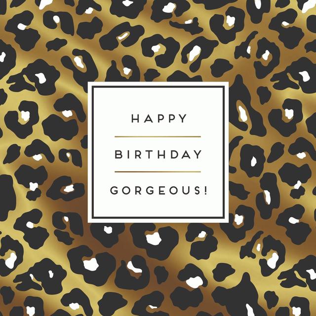 Alice Scott Leopard Print Birthday Card