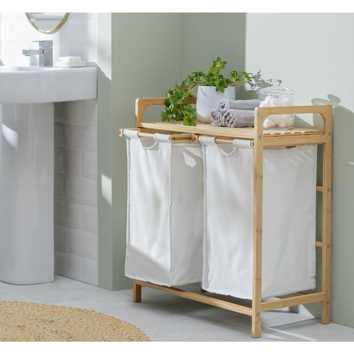 Habitat laundry hamper white 38 litre, UK version