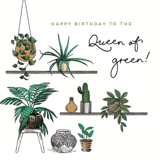 Alice Scott Queen Of Green Birthday Card GOODS M&S   