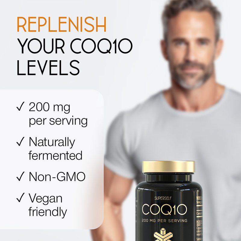 SuperSelf CoQ10 coenzyme Q10 200mg 60 capsules - British product