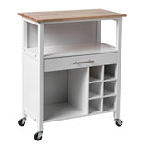 Argos Home kitchen trolley white with wine rack - British product