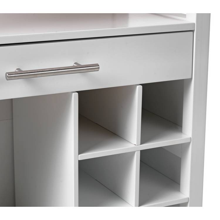 Argos Home kitchen trolley white with wine rack - British product