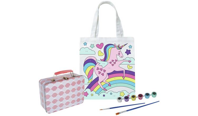 Chad Valley Unicorn Paint By Numbers tote - British product