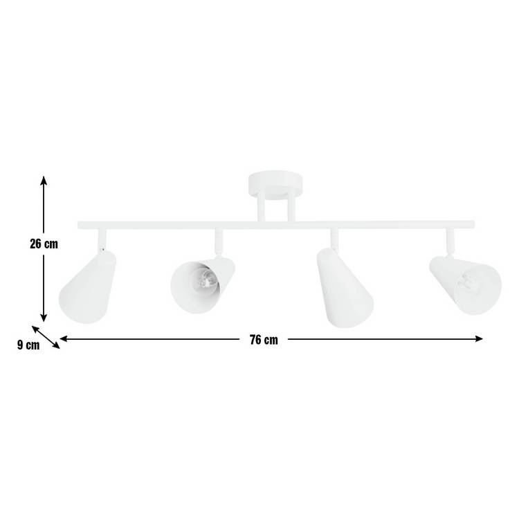 Argos Home 4 light spotlight bar matt white (British brand)