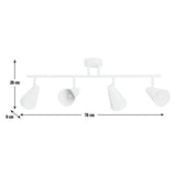 Argos Home 4 light spotlight bar matt white (British brand)