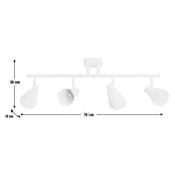 Argos Home 4 light spotlight bar matt white (British brand)