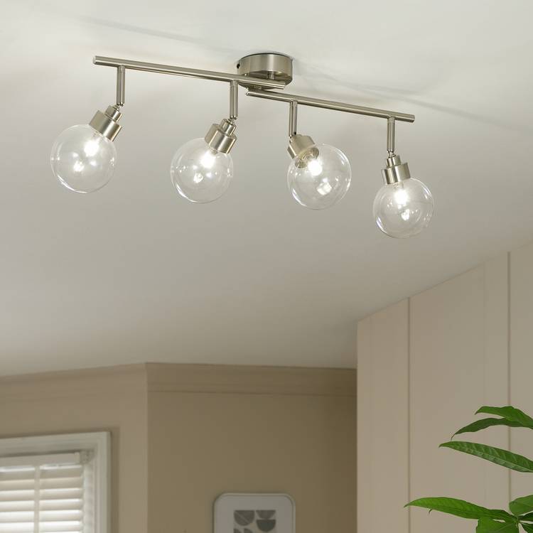 Argos Home 4-light ceiling spotlight chrome (British brand)