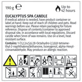 Wax Lyrical candle Eucalyptus Spa, imported from the UK
